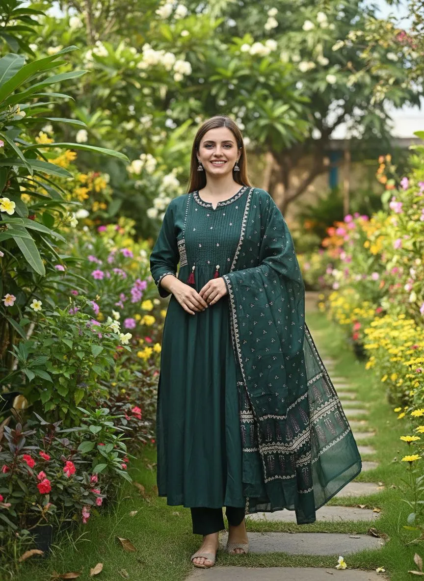 Emerald Green Salwar Suit