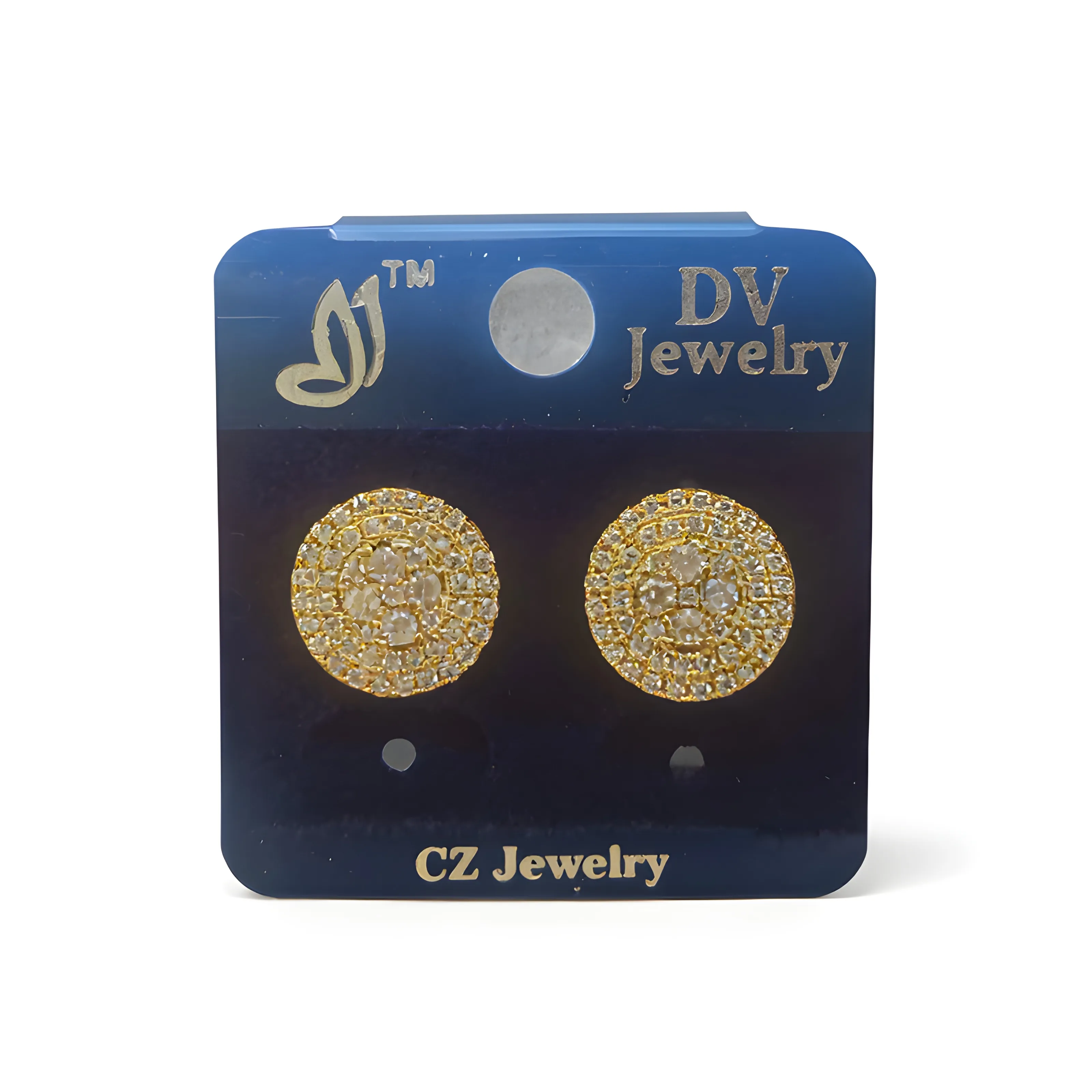 AD Studs Round Earrings