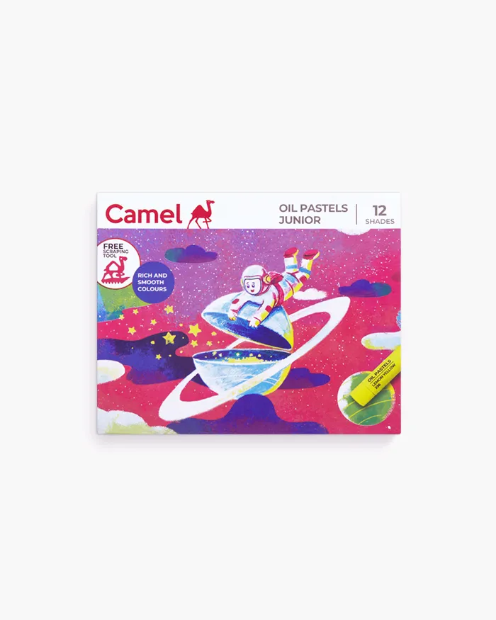 Camel Student Oil Pastels Assorted carton pack of 12 shades Junior