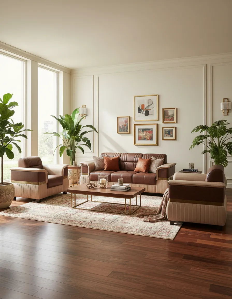 Leather Sofa Set
