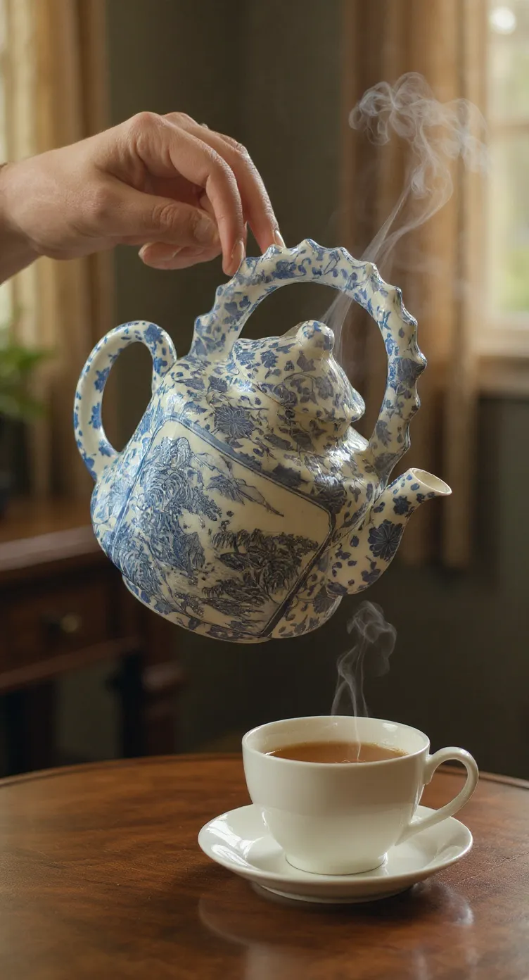 Blue and White Porcelain Tea Cattle