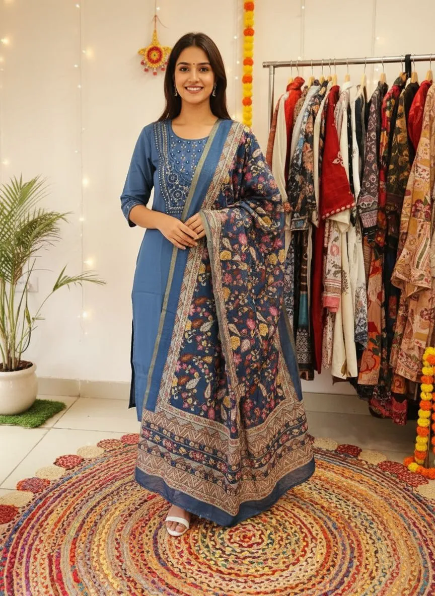 Peacock Blue Salwar Suit