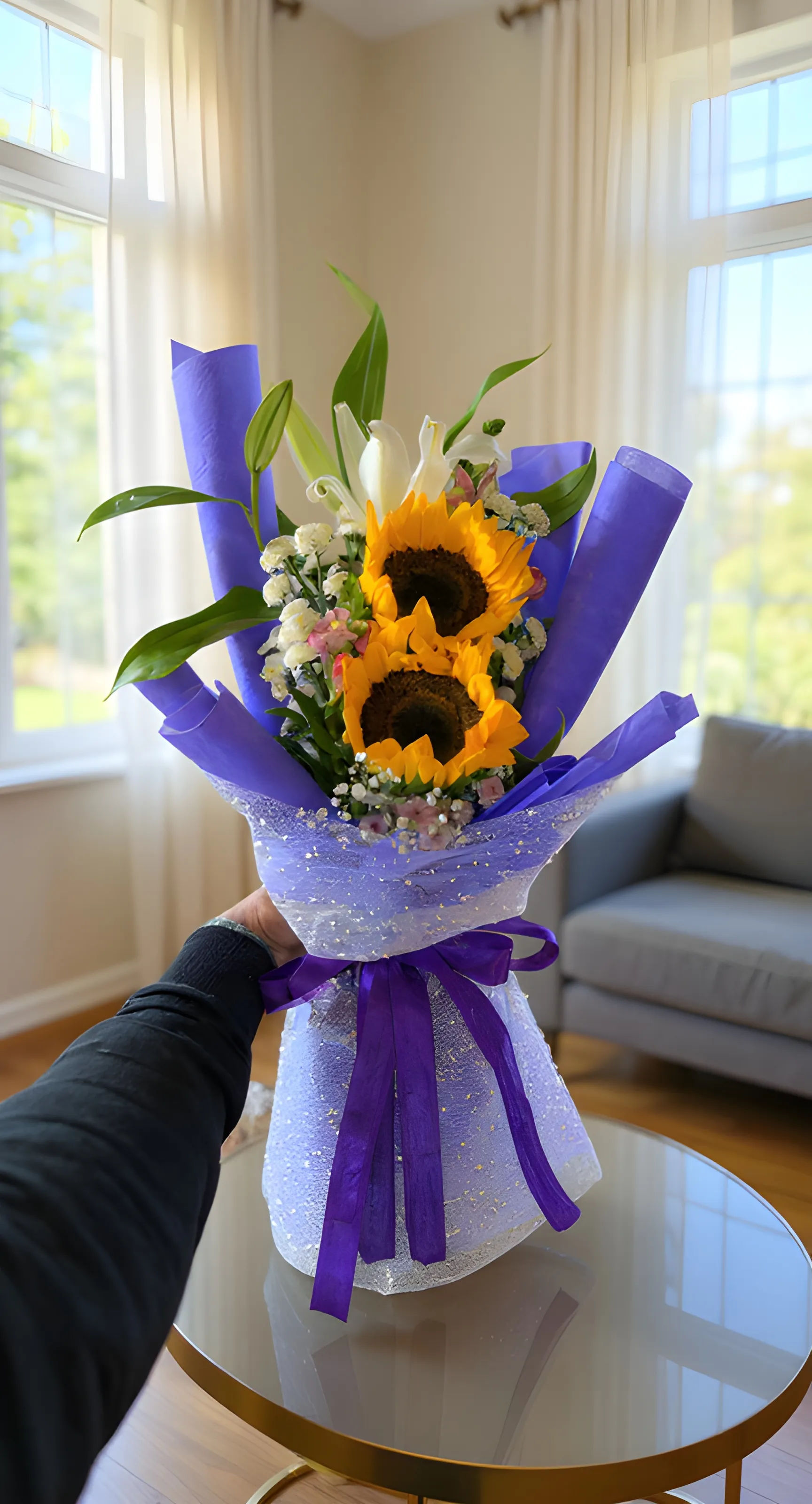 Sunflower & Lilly Bouquet