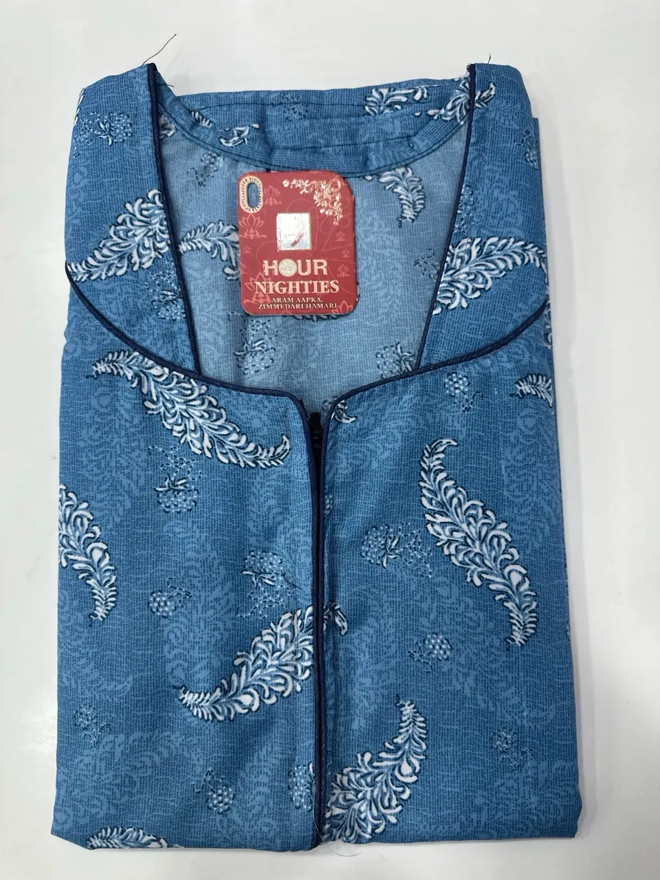 Long Zip Spun Nighty