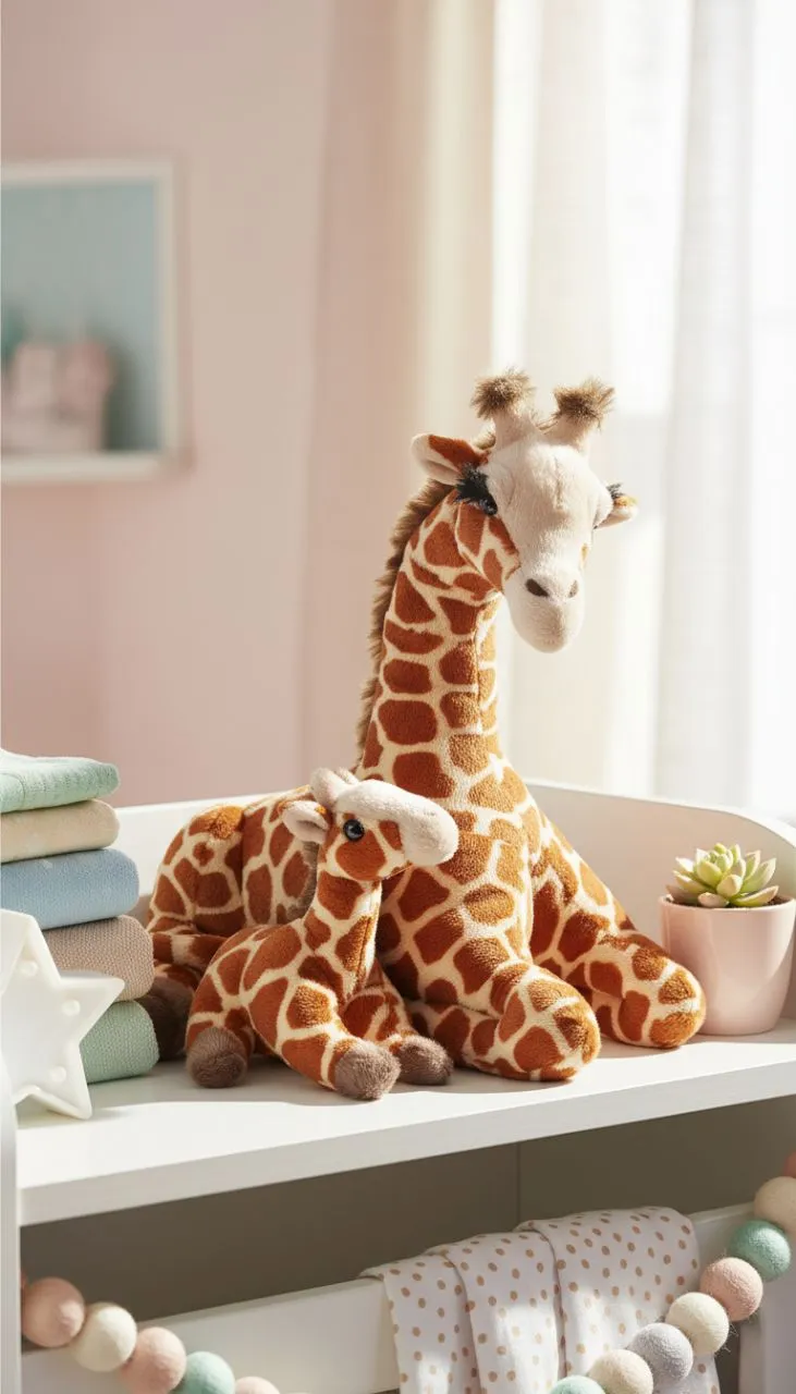 Wild Republic Mom & Baby Stuffed Animal 15" (Giraffe) view 4