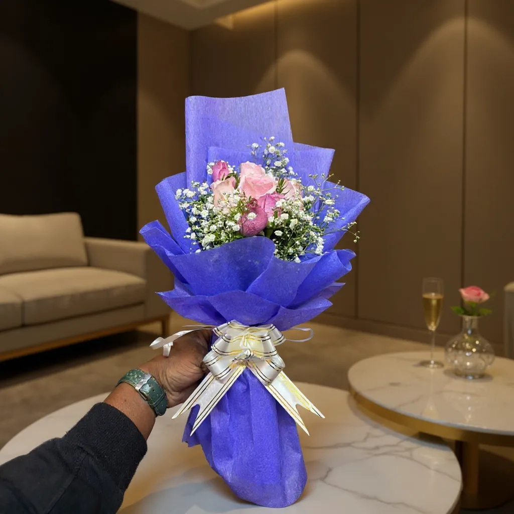 Purple & Pink Rose Bouquet