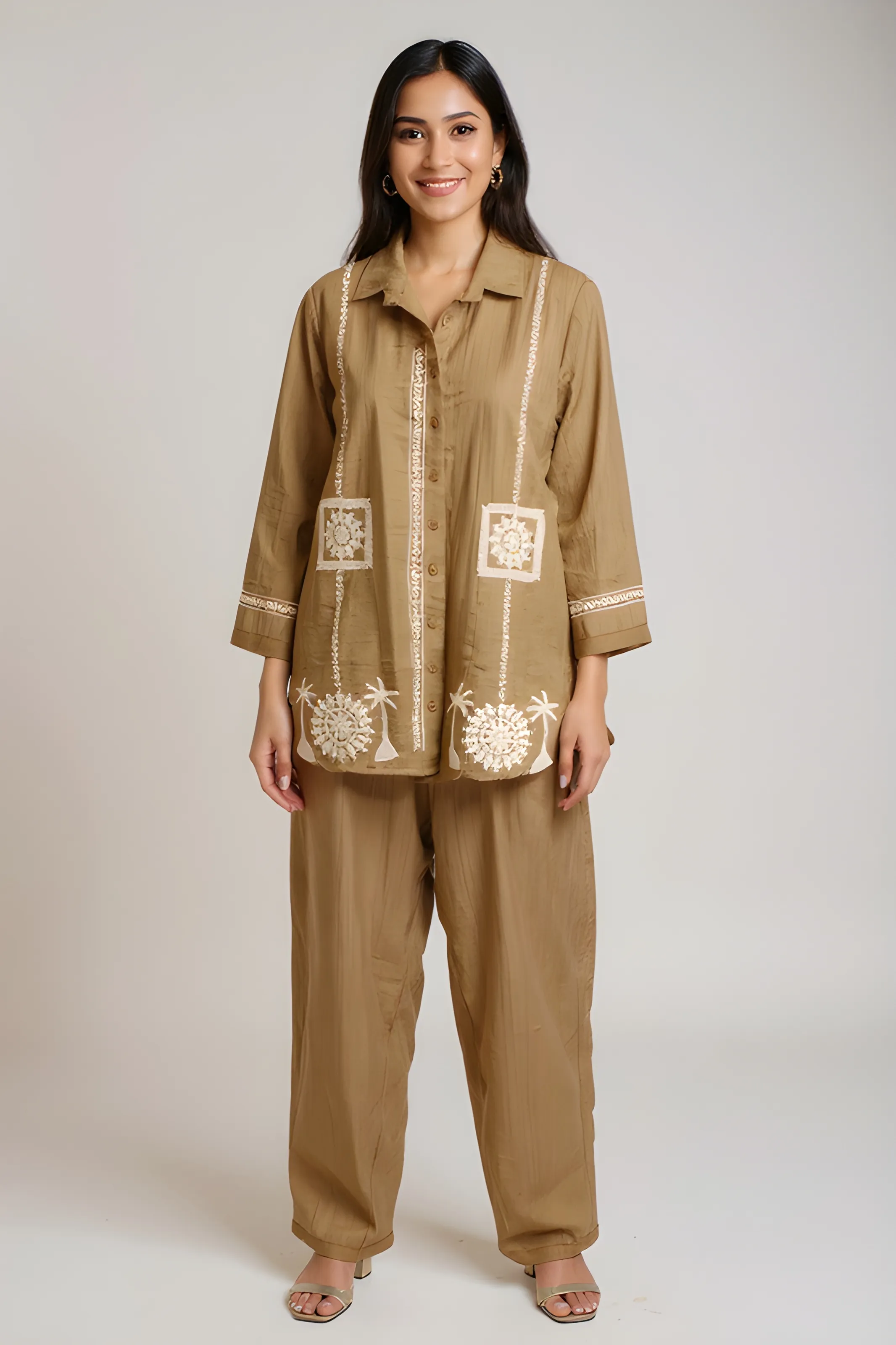 Elegant Beige Co-ord Set