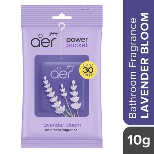 Godrej Aer Power Pocket Long Lasting Bathroom Fragrance Lavender Bloom 10 g