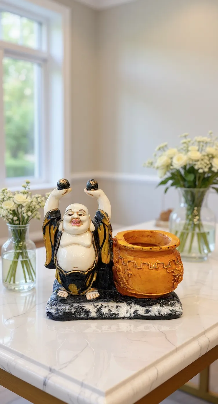 Laughing Buddha With Pitcher