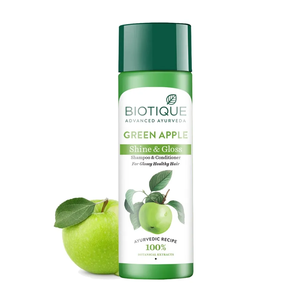 Biotique Green Apple Shine & Gloss Shampoo & Conditioner 190 ml