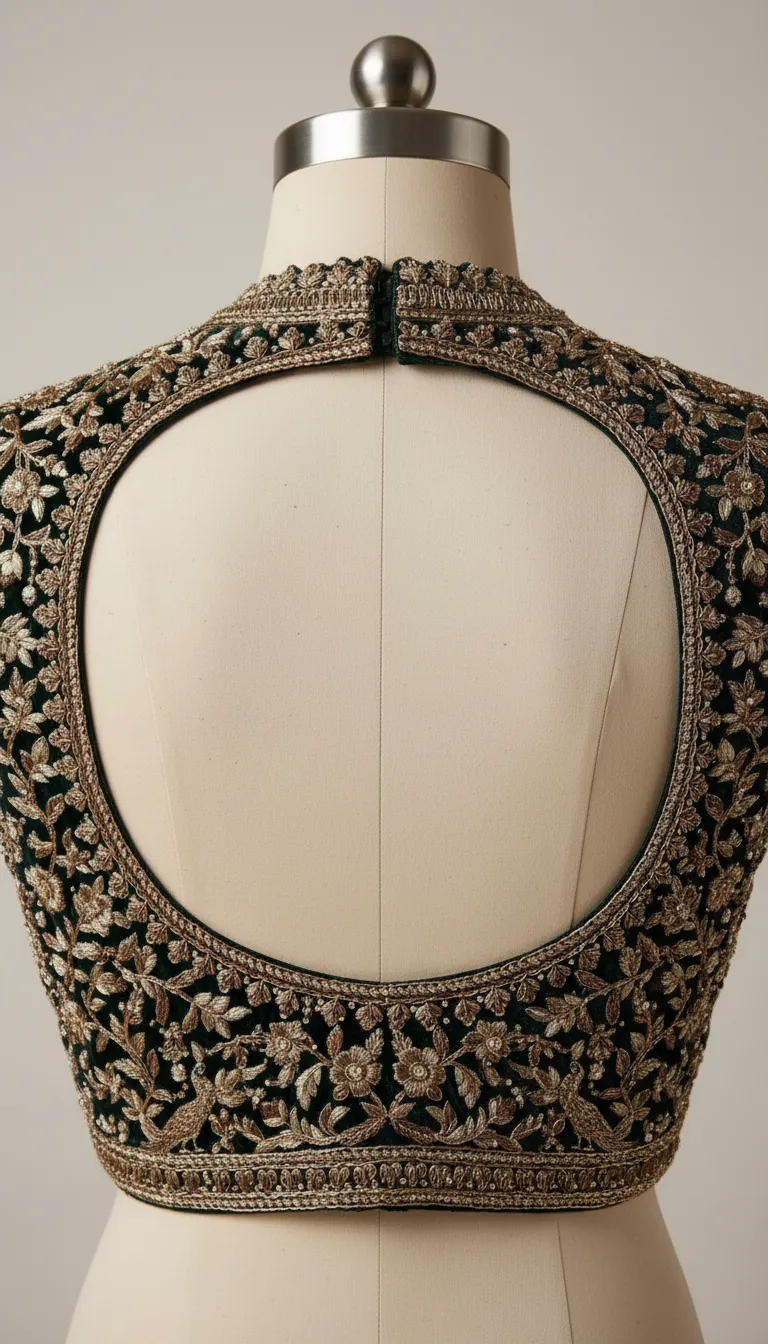 Embroidered Blouse Green