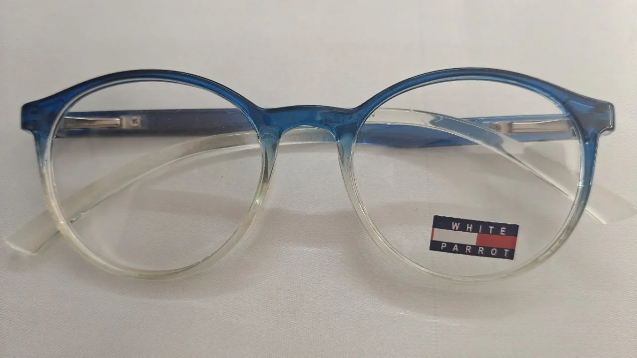 White Parrot Gradient Eyeglasses