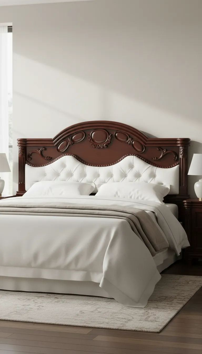 Ornate Wooden Headboard