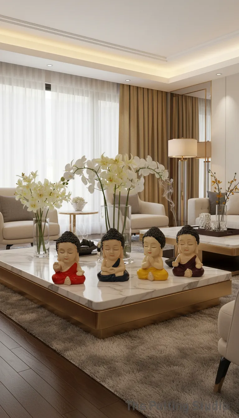 Colorful Buddha Figurines