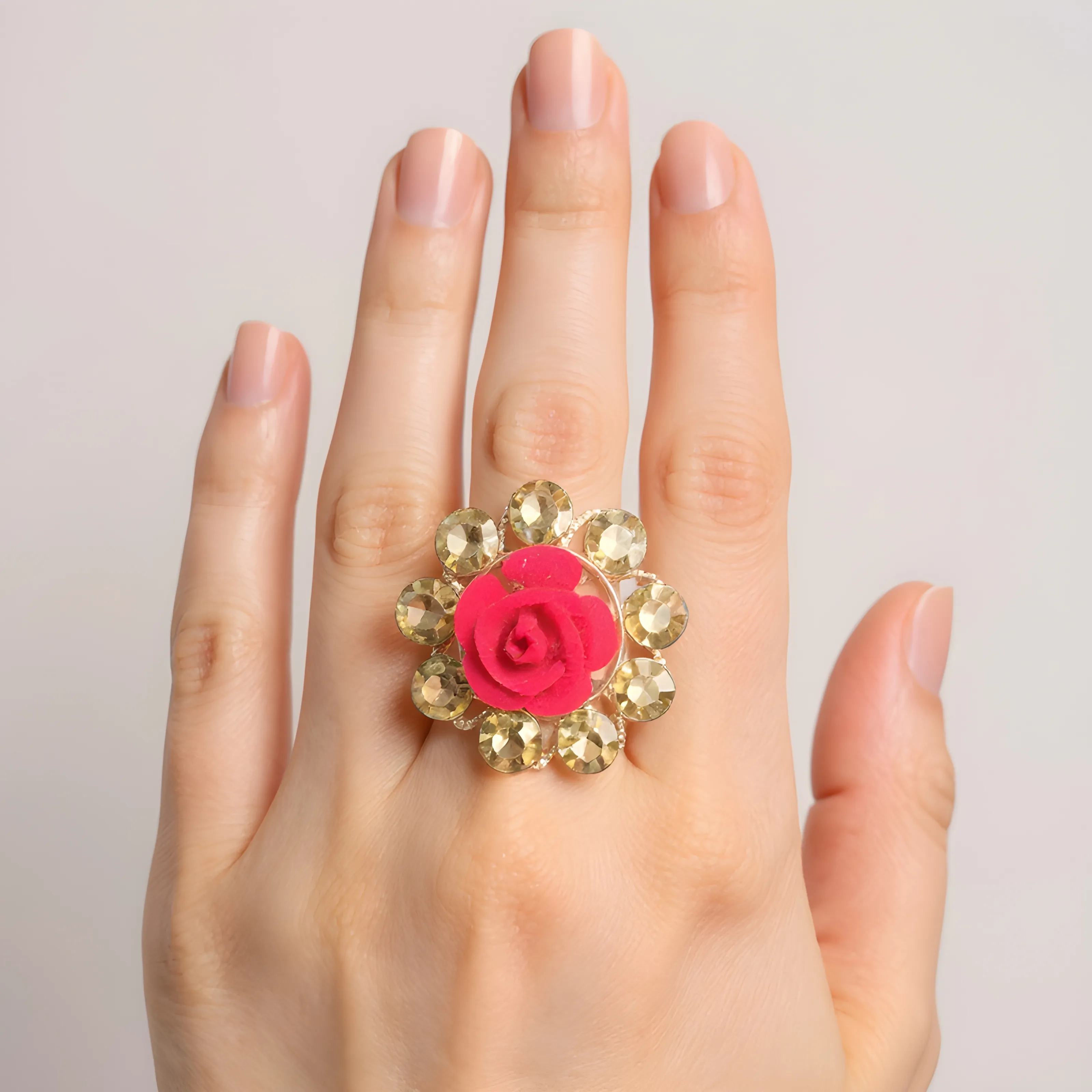 Floral Gemstone Ring