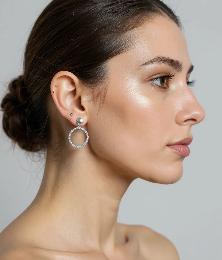 Diamond Hoop Earrings