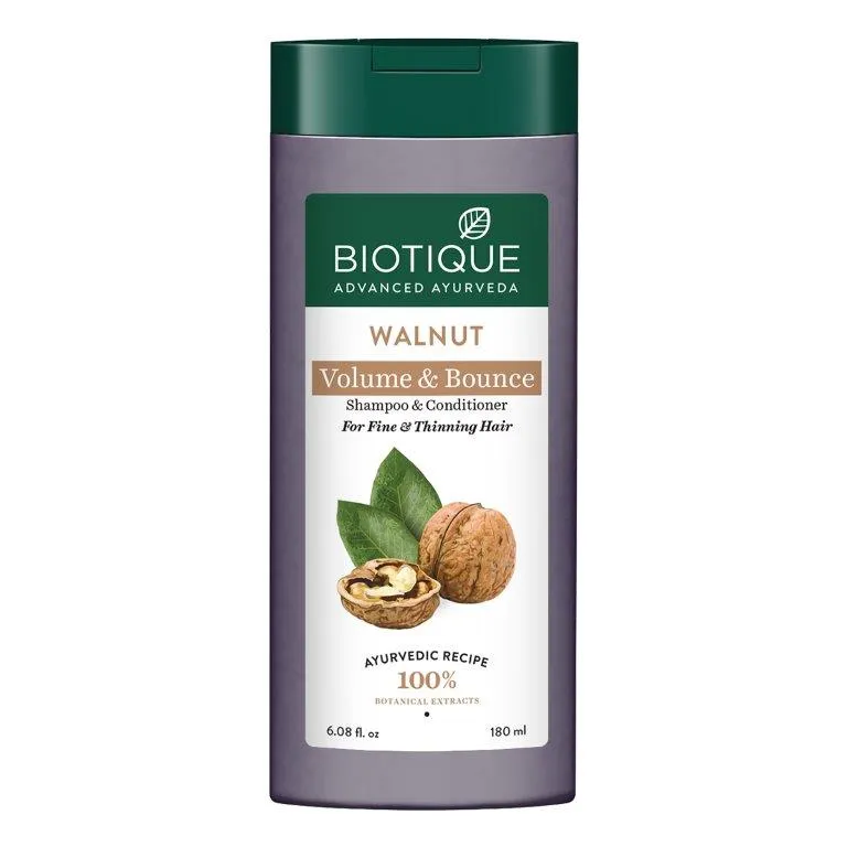 Biotique Walnut Volume & Bounce Shampoo And Conditioner 180 ml