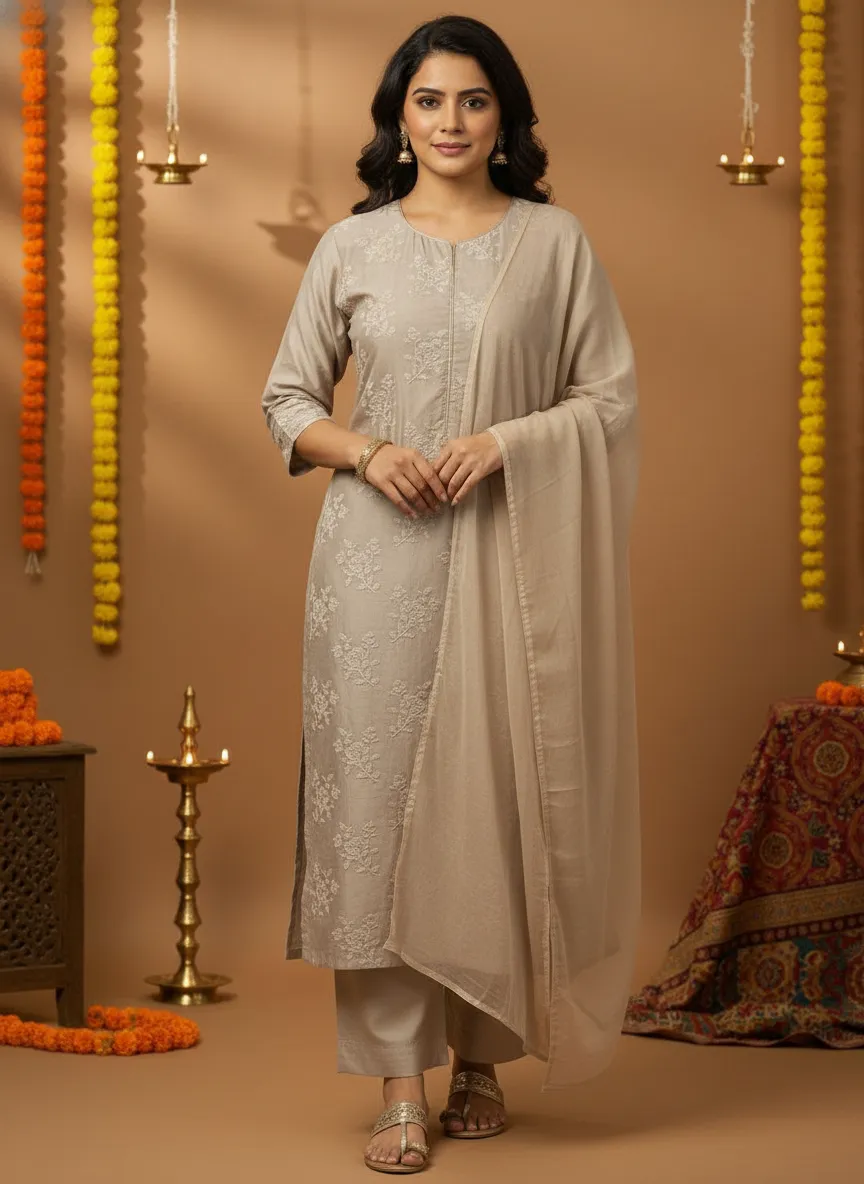Embroidered Subtle Salwar Suit