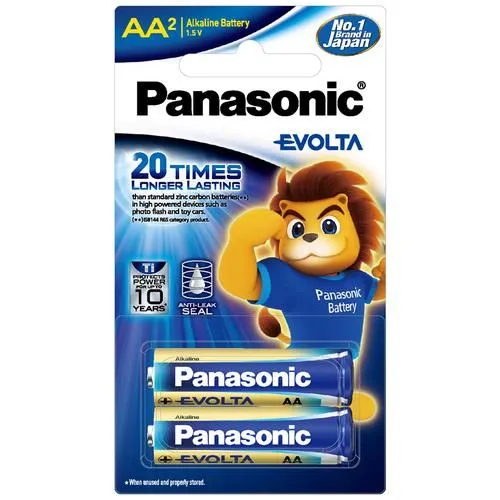 Panasonic Evolta AA Alkaline Battery 1.5 V 2 Pieces