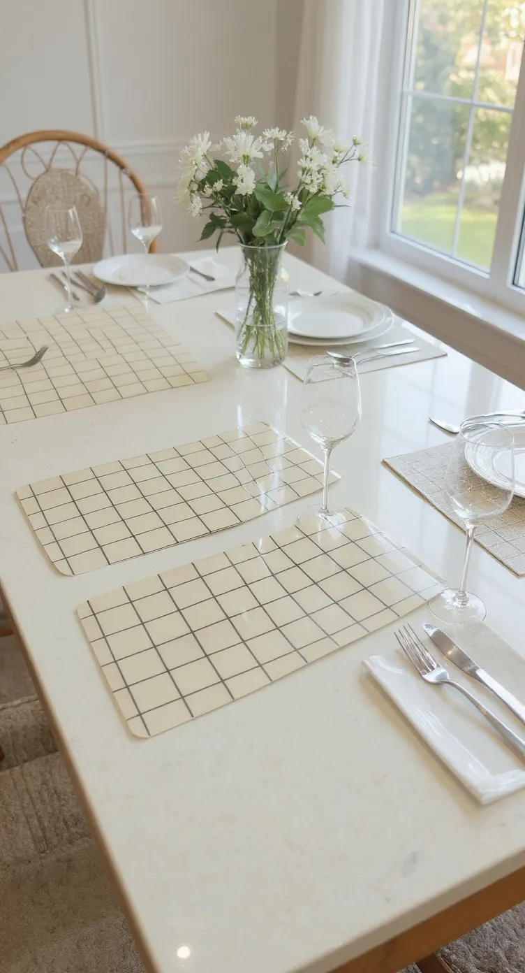 Check Design Dining Table Mats