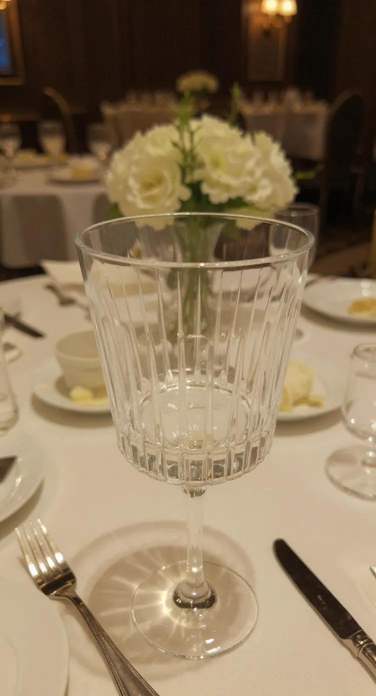 Faceted Crystal Glass