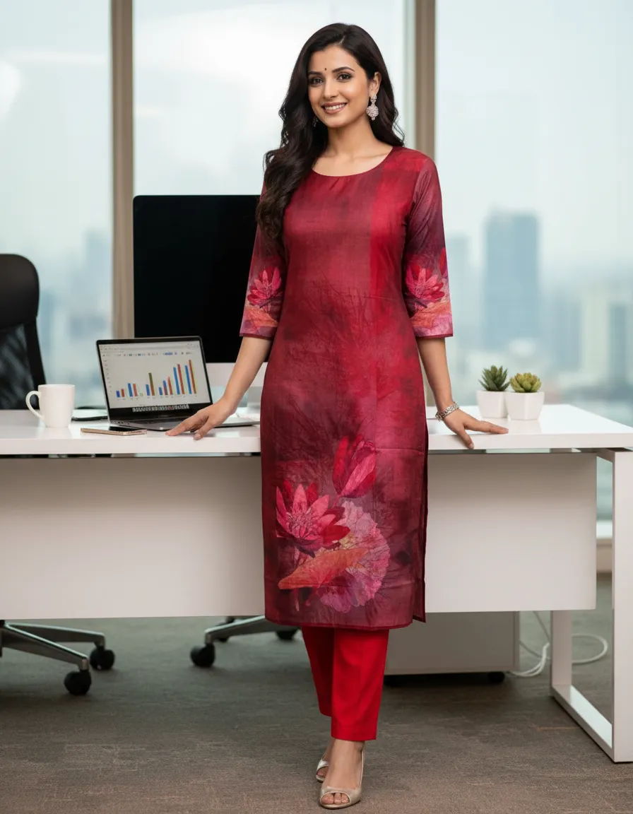 Floral Print Kurta Set