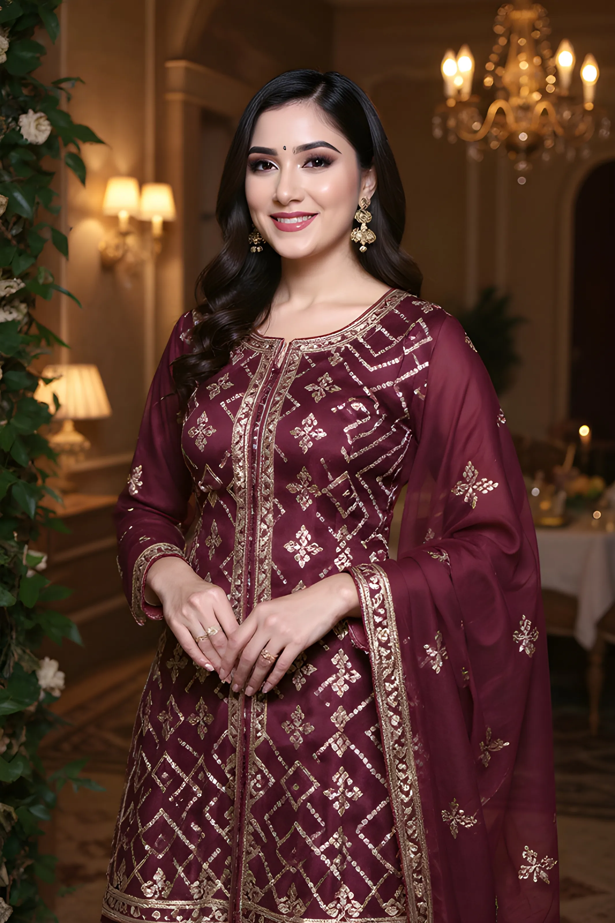 Satin PK Diptattu Kurta