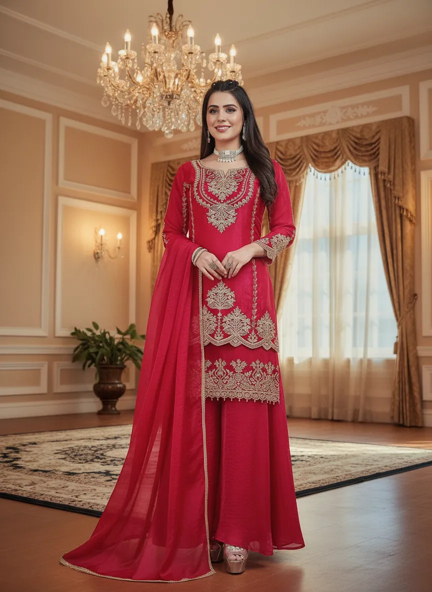 Embroidered Anarkali Suit