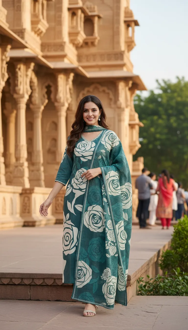 Floral Print Kurta Set