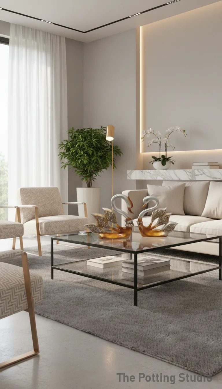 Elegant Swan Decor Set