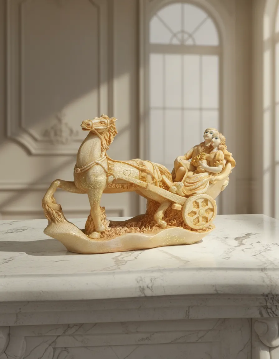 Golden Chariot Figurine