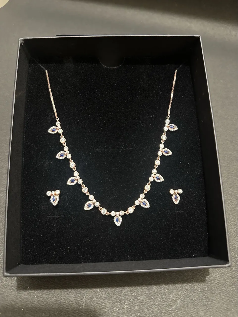 Elegant Sapphire Necklace Set view 2