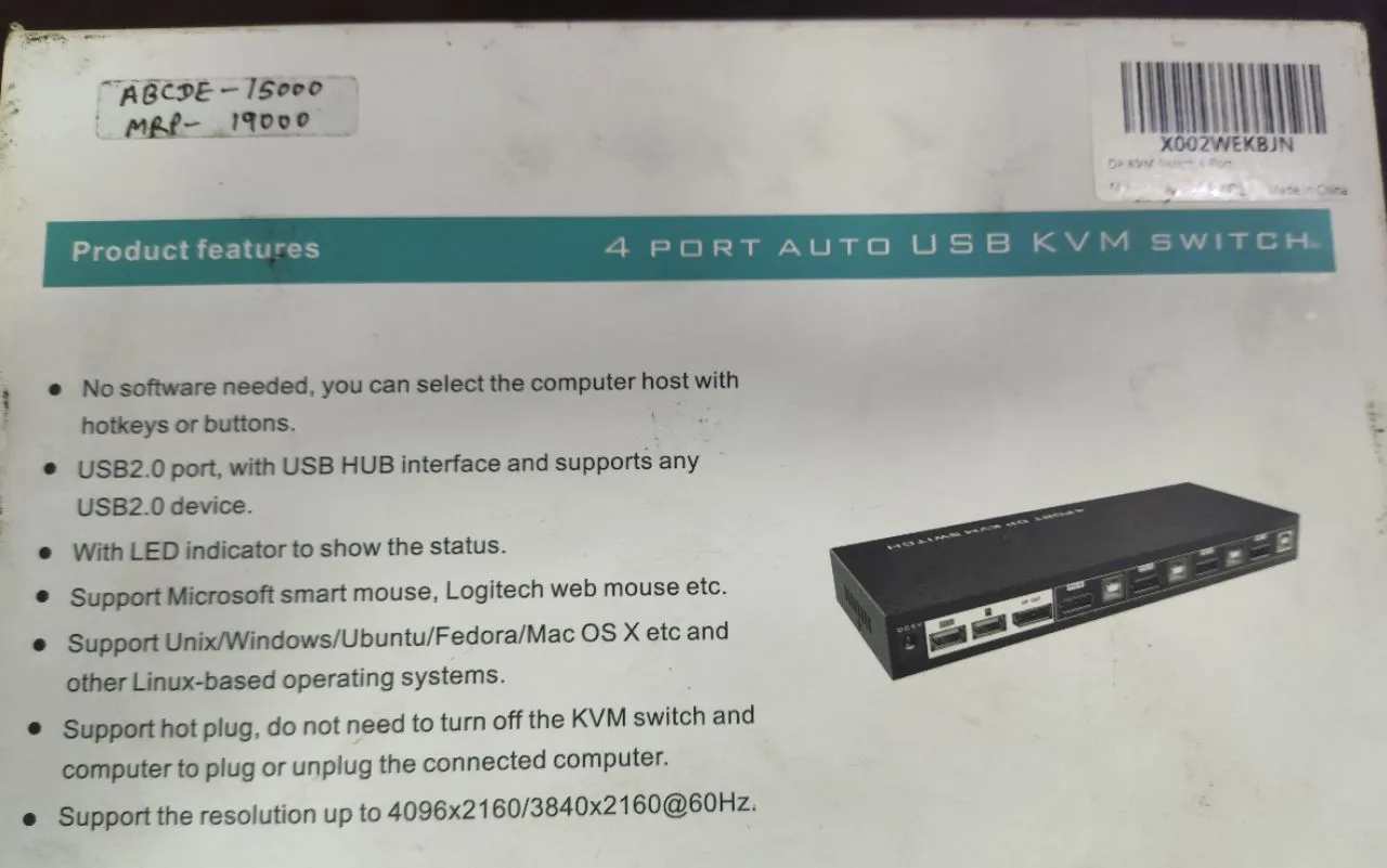 DP KVM Switch MT-PK401