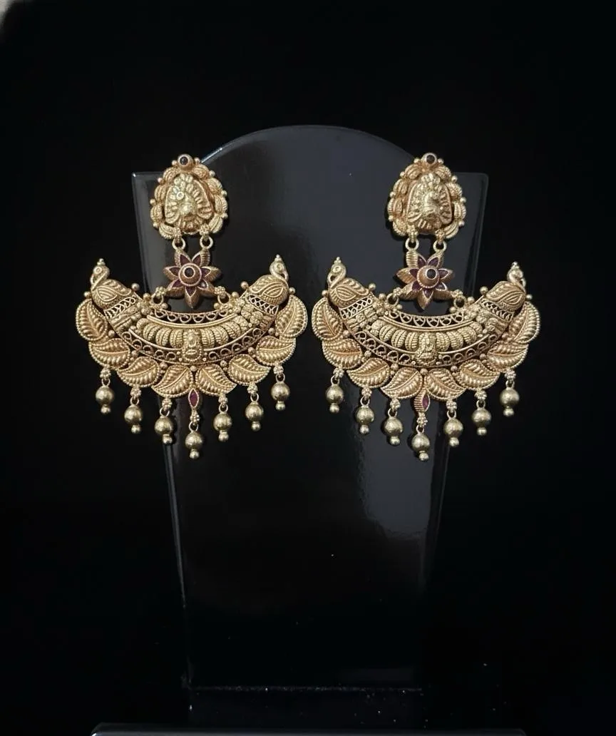 Gold Jhumka Earrings