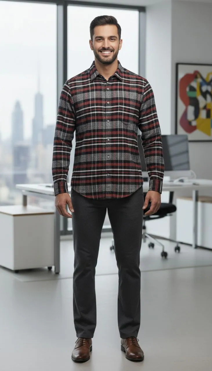 Brused Cotton  Casual Shirt