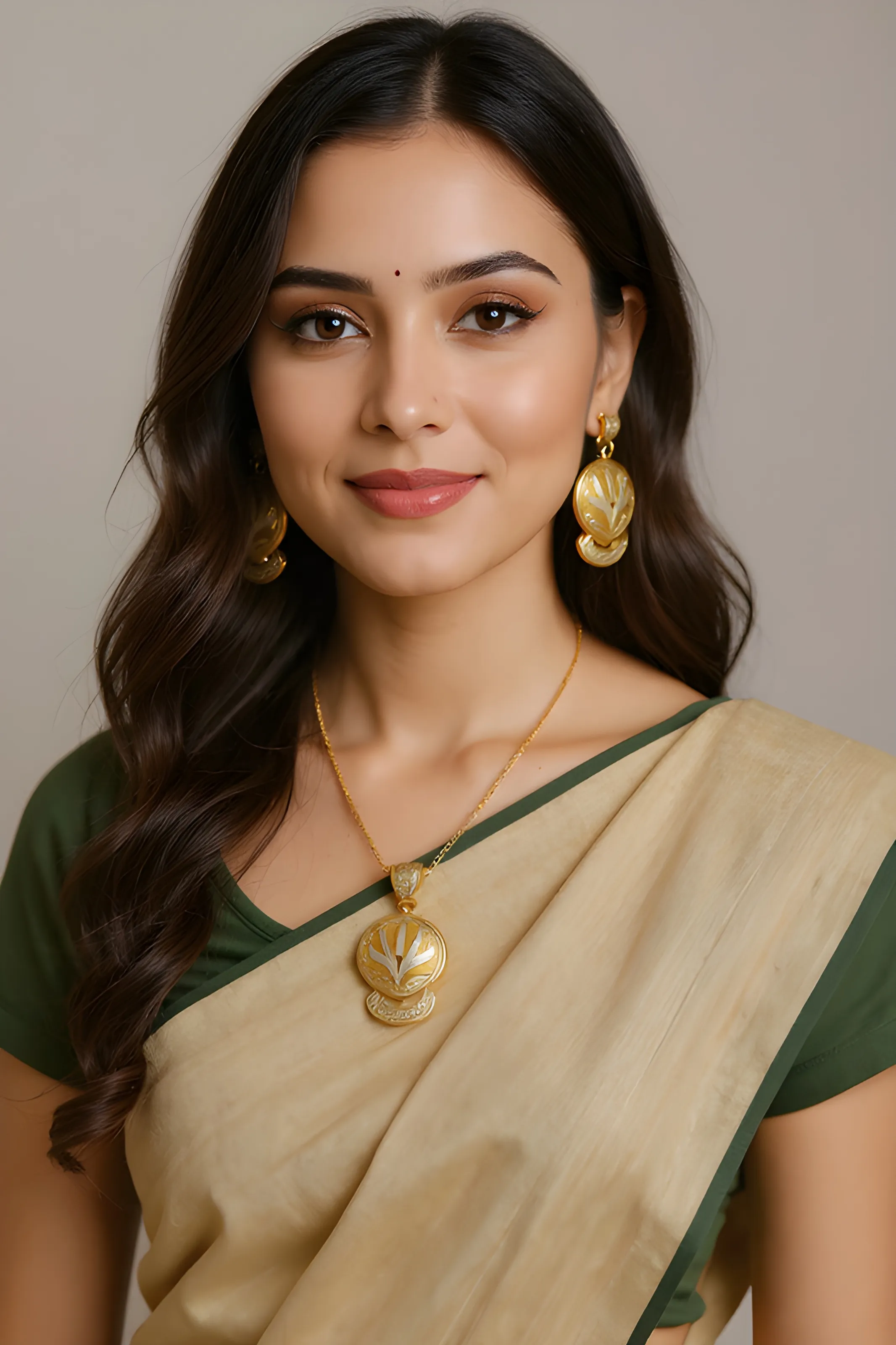 Golden Pendant Set