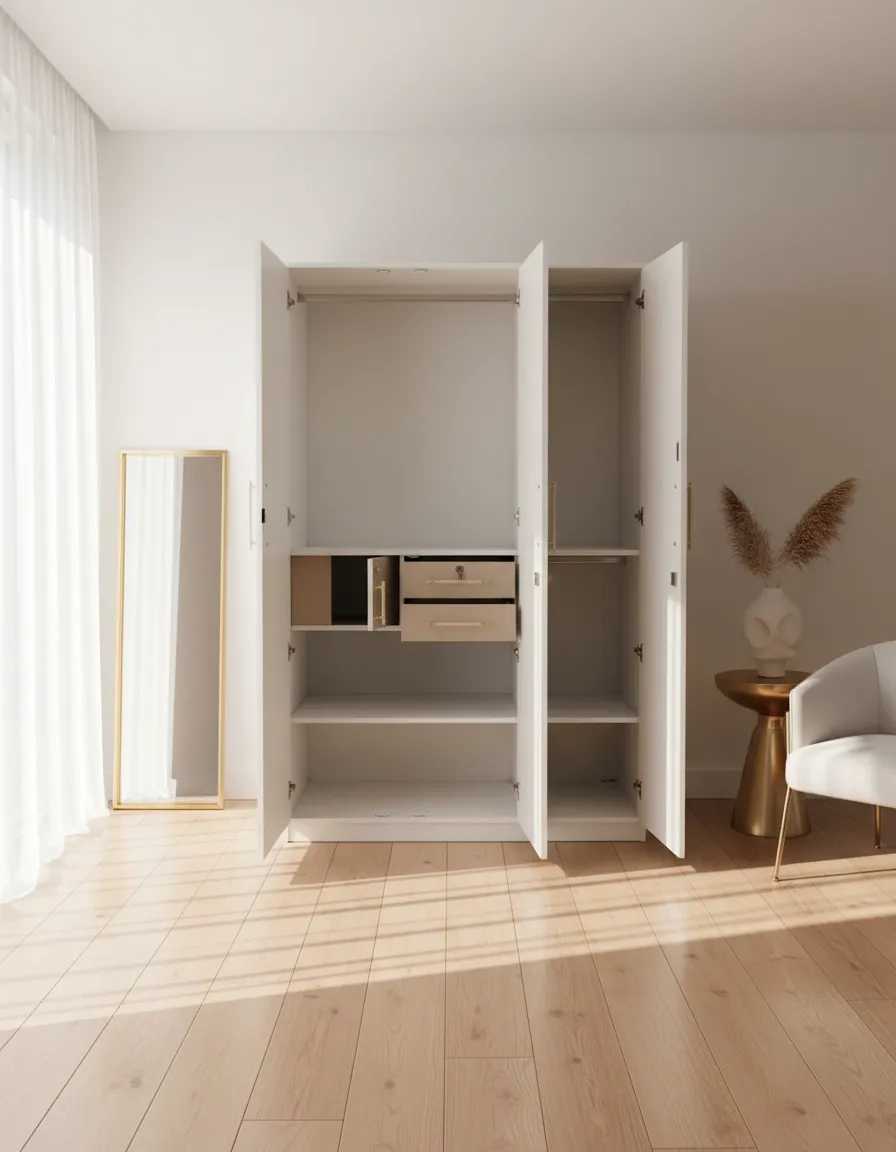 Glossy White Wardrobe