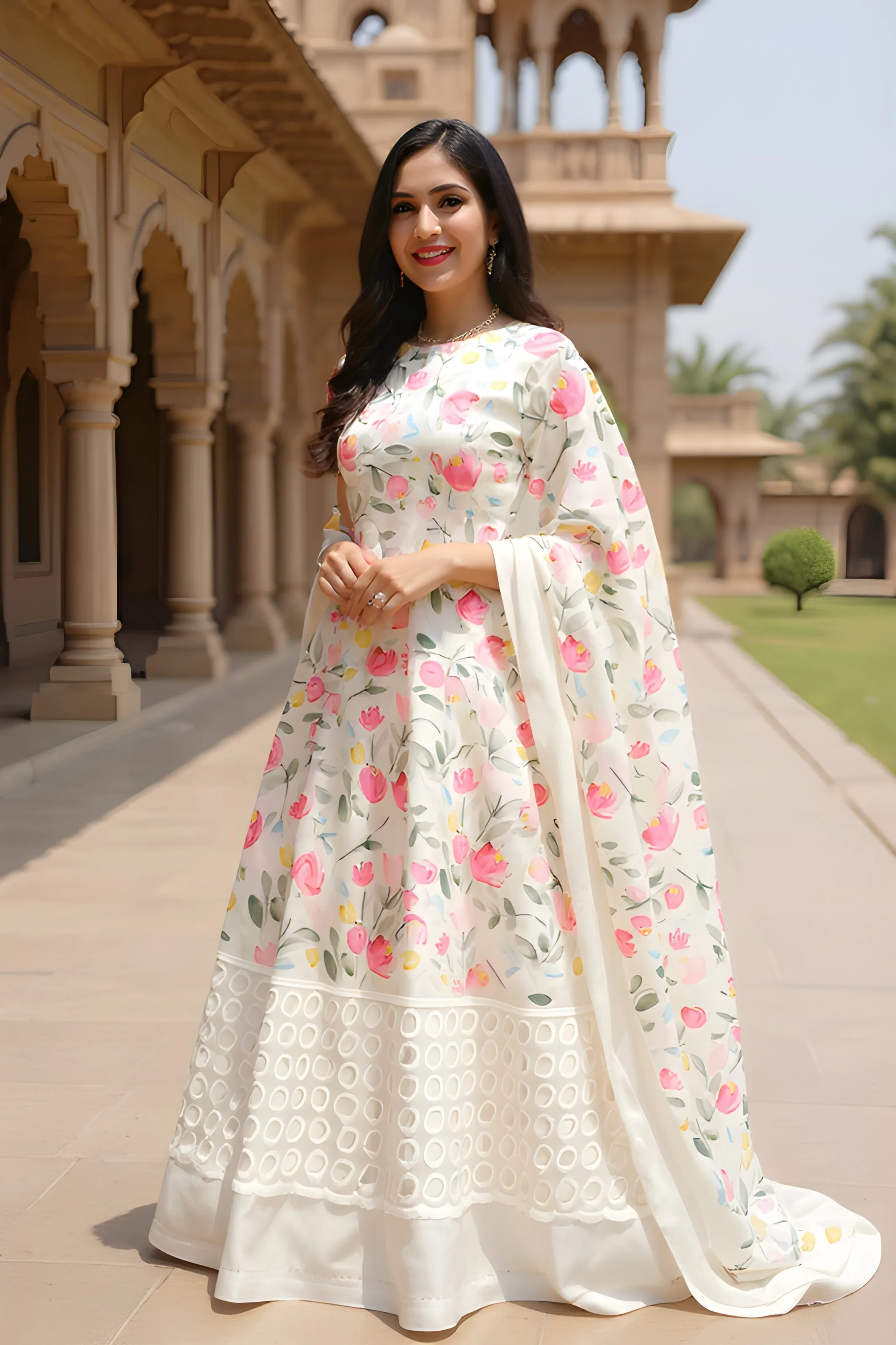 Embroidered Floral Saree