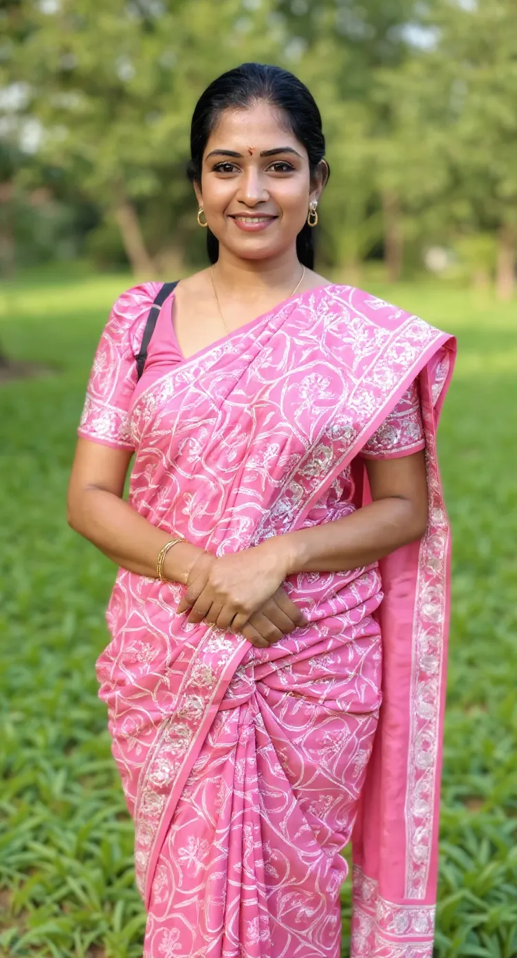Traditional Saree Chickankari Work