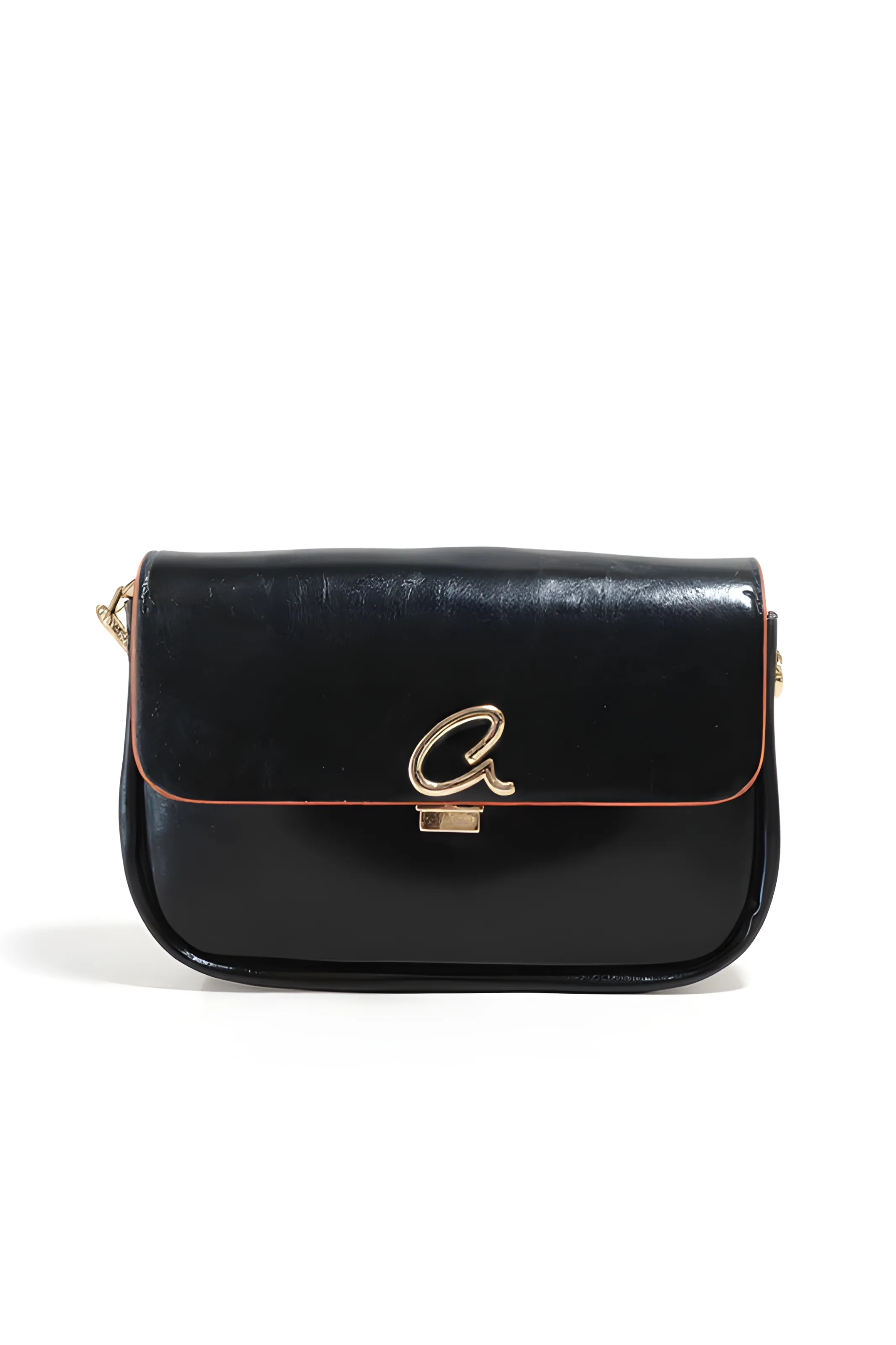 Monogrammed Black Clutch