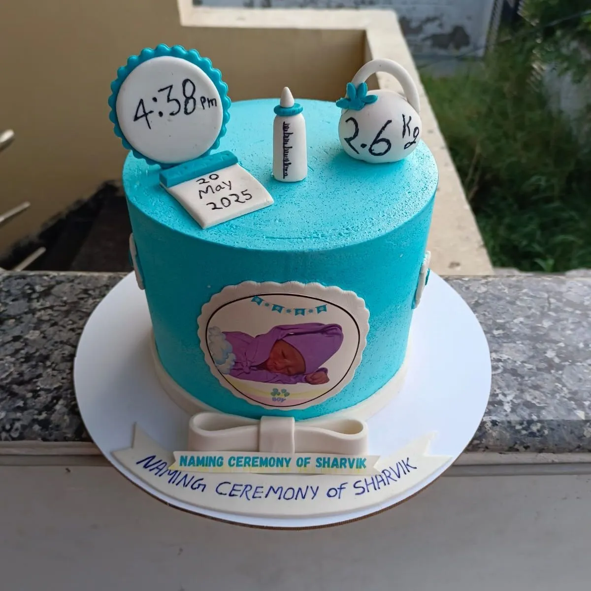 Customized Naming Ceremony Cake