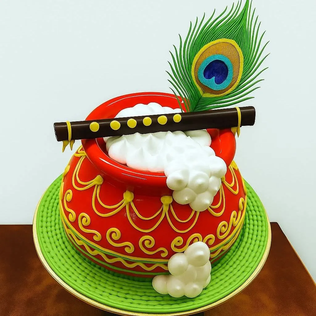 Krishna Theme Cake