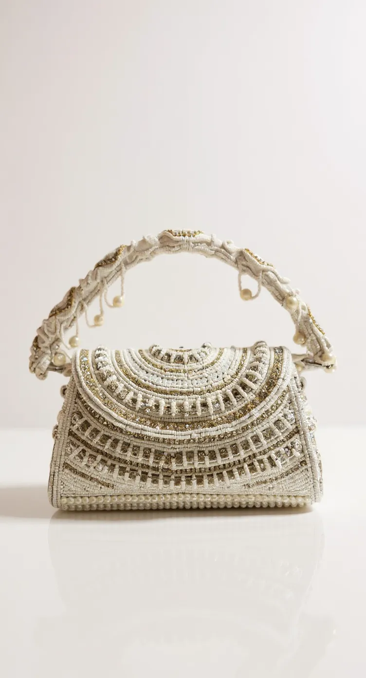 Beaded Pearl Clutch