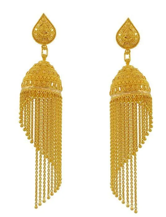 Traditional Gold Jhumka Earrings