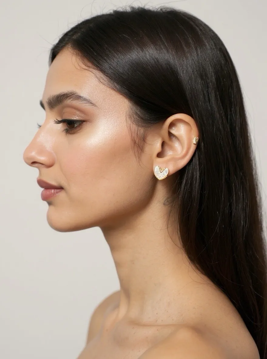 Golden Heart Earrings