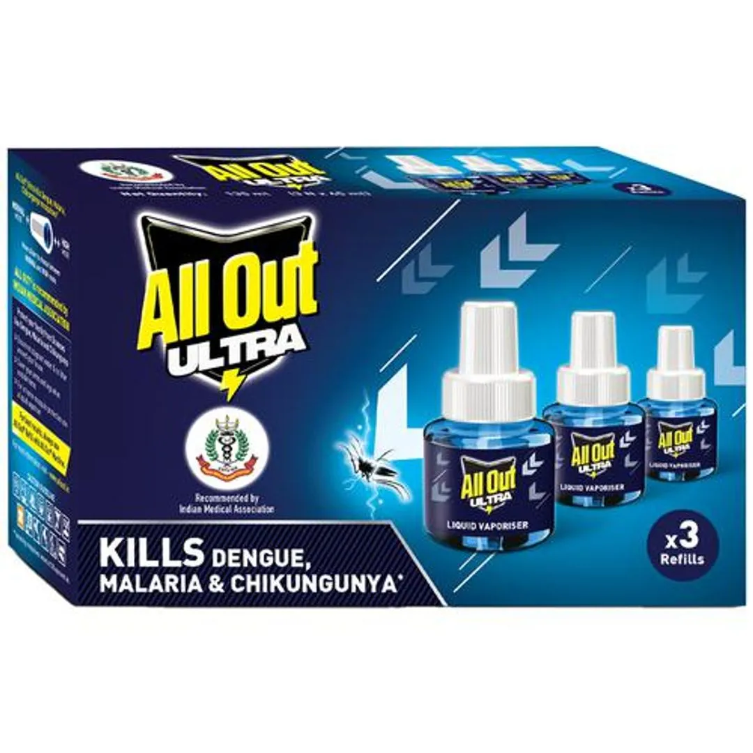 All Out Mosquito Repellent Refills (Pack of 3 x 45 ml each)