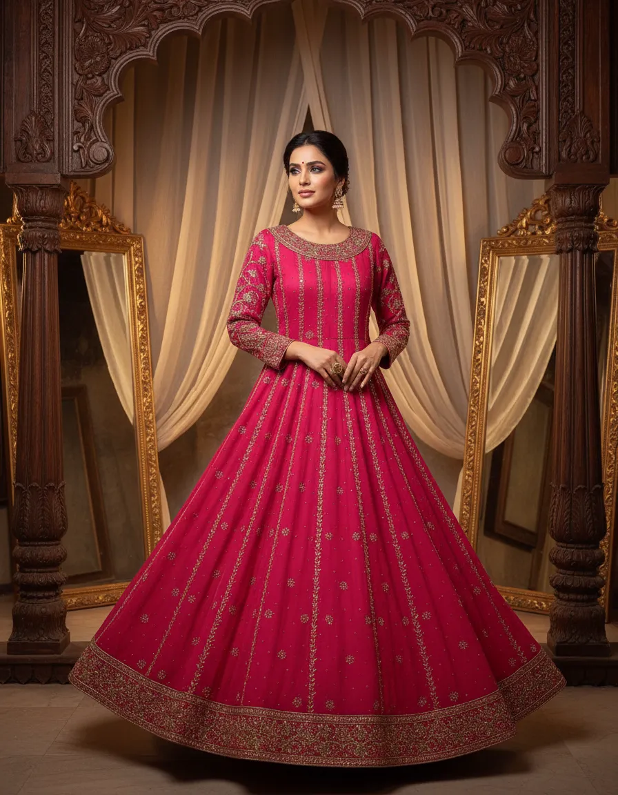 Embroidered Anarkali Gown