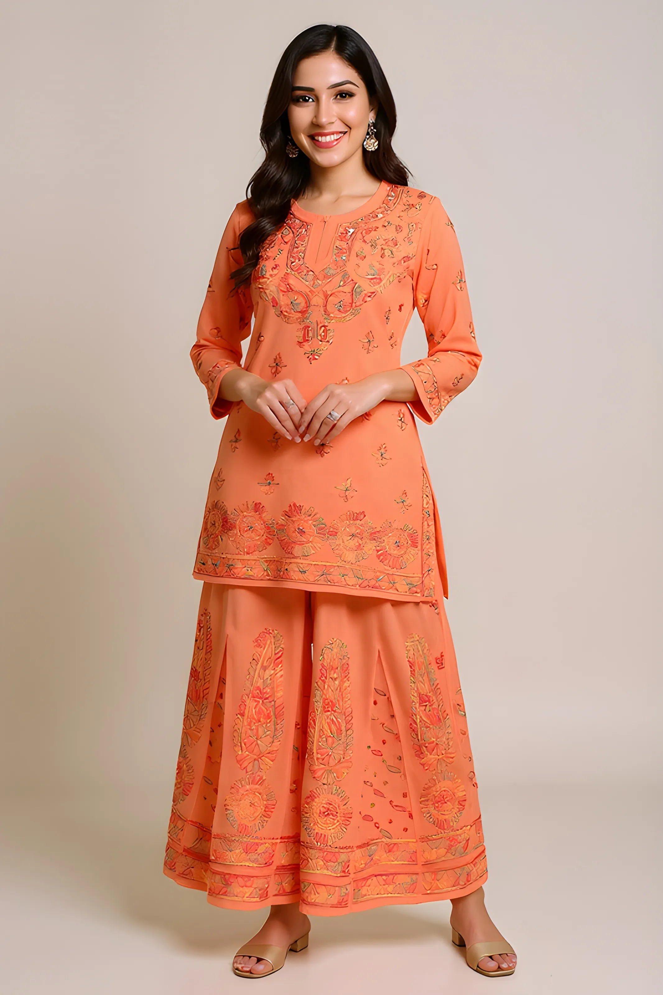 Coral Embroidered Salwar Suit