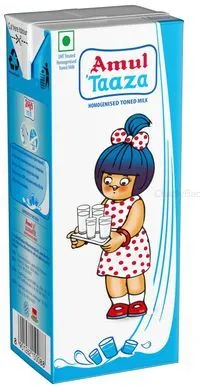 Amul Taaza Toned Homogenised Milk 1 L