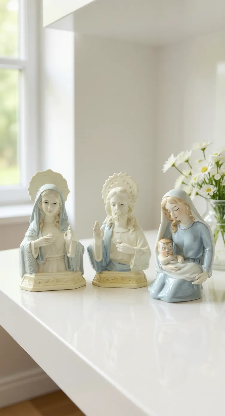 Porcelain Holy Family Statues